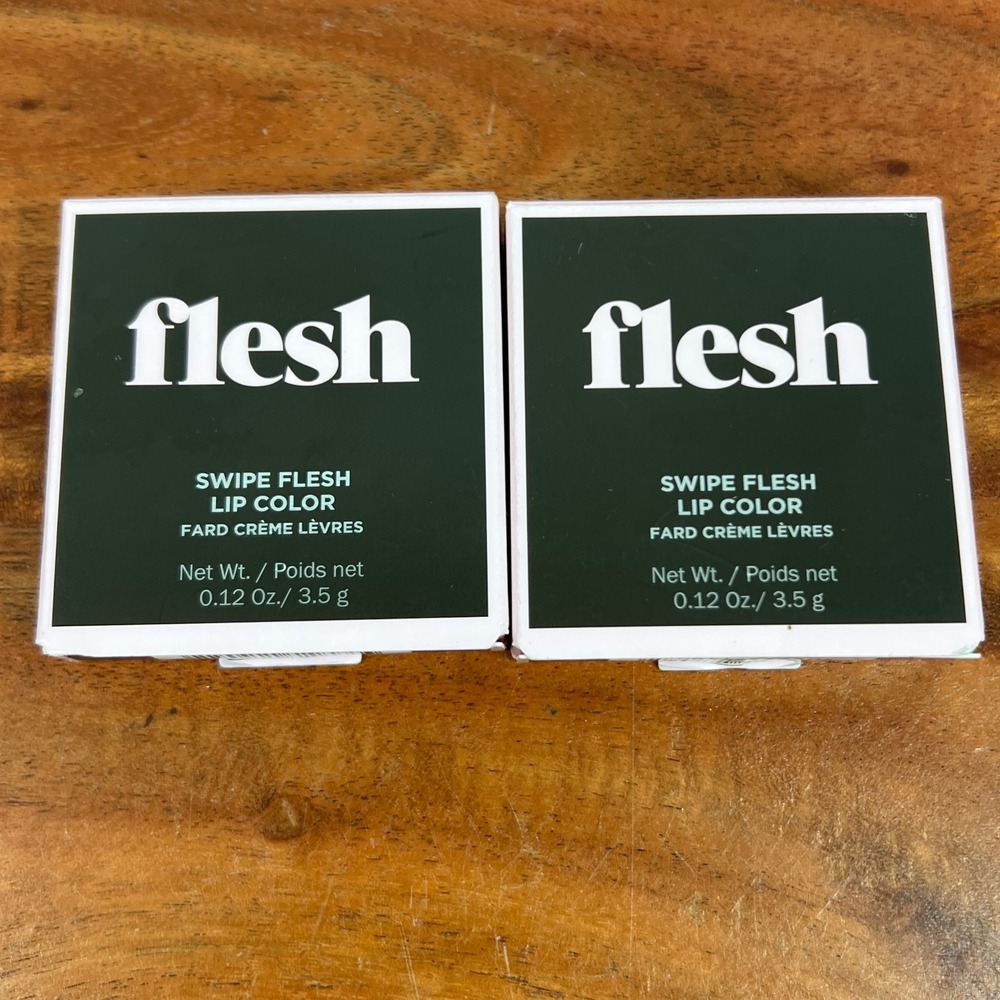 Lot of 2 Flesh Beauty Swipe Flesh Lip Color Creamy Fard Creme Levres 0.12oz New